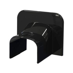 Tecnosystemi plafond / wand eindstuk zwart 75mm