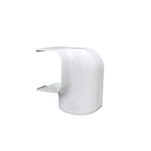 Tecnosystemi bocht verticaal / horizontaal links wit 75mm