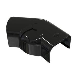 Tecnosystemi verstelbare platte bocht zwart 75mm