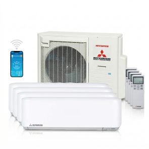 Mitsubishi SCM71 + SRK35ZS-WF + SRK20ZS-WF (3x) Multisplit 7,1 kW totaalpakket met WiFi