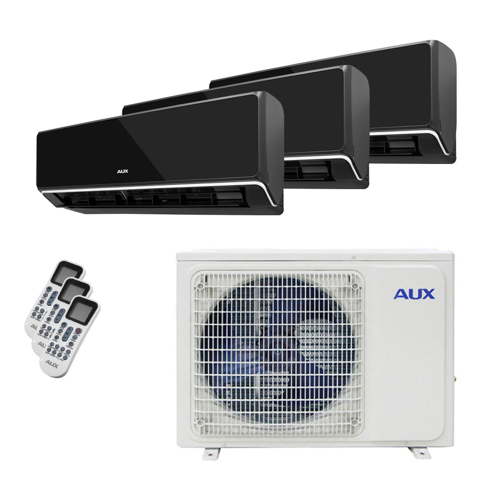 Aftrekken genie preambule AUX multi-split unit airco 7.0 kW Zwart met 3 binnen units - Airco Webwinkel Aftrekken genie preambule AUX multi-split unit airco 7.0 kW Zwart met 3 binnen units - Airco Webwinkel