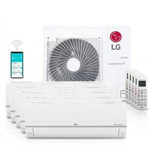 LG DUALCOOL MU5R30 + PZ09NYN (2x) + PZ12NYN (2x) + PZ18NYN Multisplit 8,8 kW totaalpakket