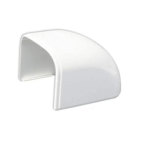 Afdekkap plat wit 75mm