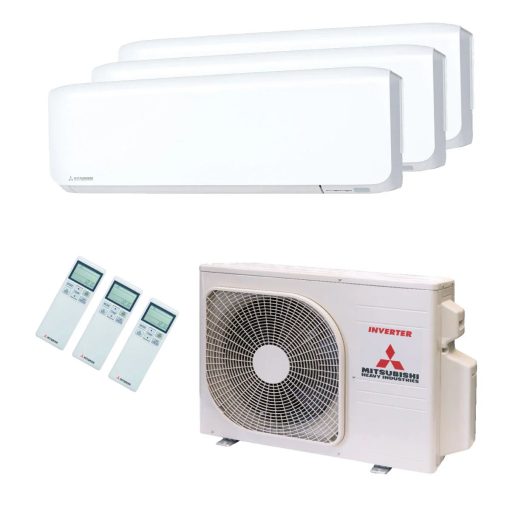 Mitsubishi SCM50 + SRK35ZS-WF + SRK20ZS-WF (2x) Multisplit 5,0 kW totaalpakket met WiFi