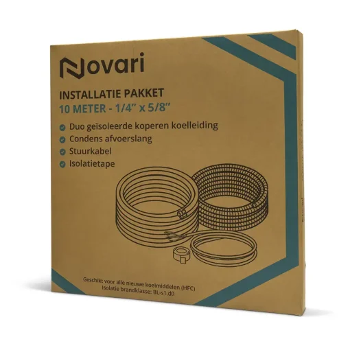 Novari 1/4 x 5/8 complete aansluitset - 10 meter