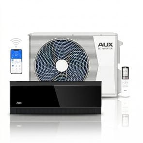 AUX split unit airco 3,5 kW “C-Serie Zwart” incl WiFi, 4D swing, UV technologie en Heat belt