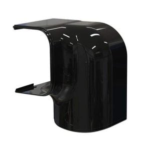 Tecnosystemi bocht verticaal / horizontaal links zwart 75mm