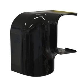 Tecnosystemi bocht verticaal / horizontaal rechts zwart 75mm