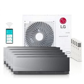 LG ARTCOOL MU5R30 + AA09SP (2x) + AA12SP (2x) + AA18SP Multisplit 8,8 kW totaalpakket