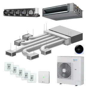 Airzone + Daikin FBA125A - Easyzone 25 plus met 5 zones