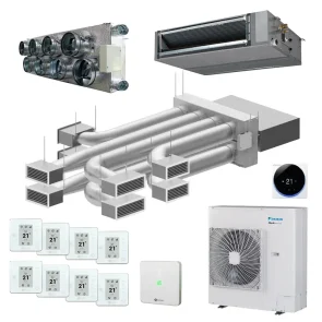 Airzone + Daikin FBA125A - Easyzone 25 plus met 8 zones