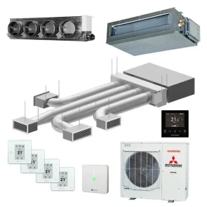 Airzone + Mitsubishi FDUM100VH - Easyzone 25 plus met 4 zones