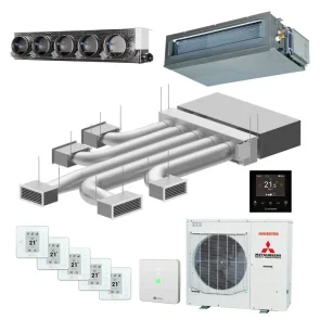Airzone + Mitsubishi FDUM100VH - Easyzone 25 plus met 5 zones