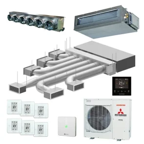 Airzone + Mitsubishi FDUM100VH - Easyzone 25 plus met 6 zones