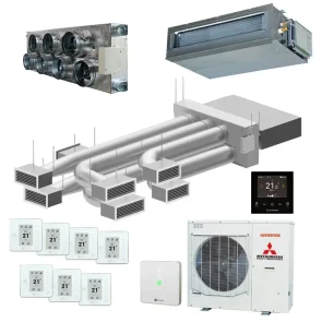 Airzone + Mitsubishi FDUM100VH - Easyzone 25 plus met 7 zones