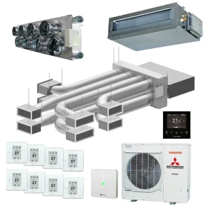 Airzone + Mitsubishi FDUM100VH - Easyzone 25 plus met 8 zones
