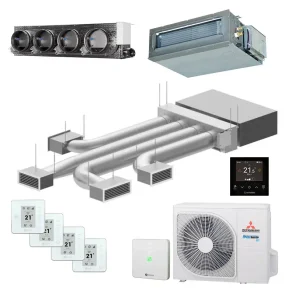Airzone + Mitsubishi FDUM50VH - Easyzone 25 plus met 4 zones