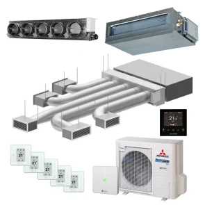 Airzone + Mitsubishi FDUM71VH - Easyzone 25 plus met 5 zones