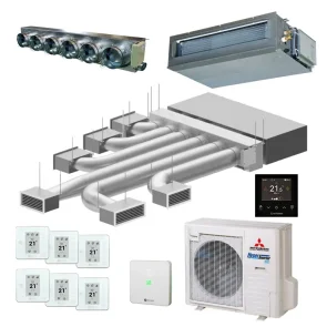 Airzone + Mitsubishi FDUM71VH - Easyzone 25 plus met 6 zones