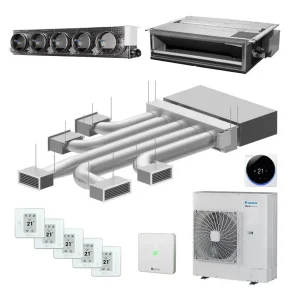 Airzone + Daikin FBA125A - Easyzone 25 plus met 7 zones