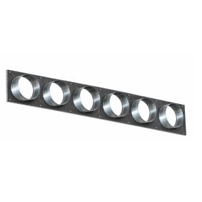 Mitsubishi uitblaas plenum FDUM 200-280F (6x Ø200mm)