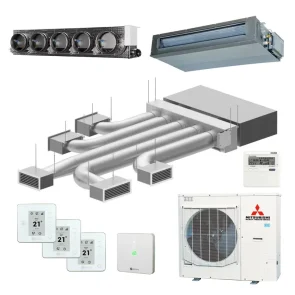 Airzone + Mitsubishi FDUM125VH - Easyzone 25 plus met 5 zones