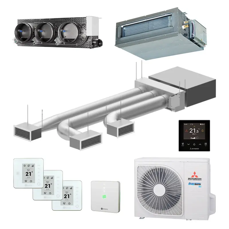 Airzone + Mitsubishi FDUM50VH - Easyzone 25 plus met 3 zones