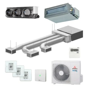 Airzone + Mitsubishi FDUM50VH - Easyzone 25 plus met 3 zones
