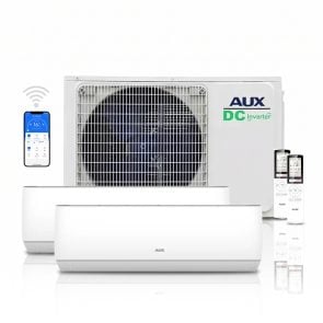AUX multi-split unit airco 4,1 kW Deluxe met 2 x 2,5 kW binnen units
