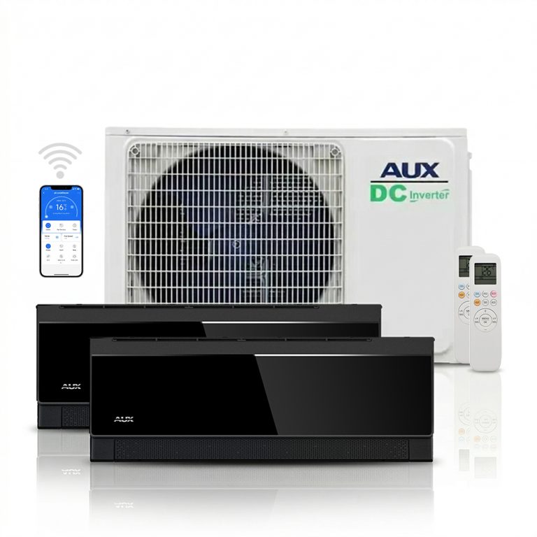 Auxiliary Unit R6 AUX multi-split unit airco 5,0 kW Zwart C-serie met 2 x 3,5 kW binnen ...